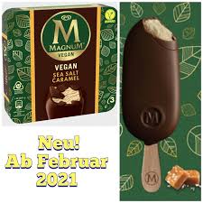 Water, sugar, cocoa butter¹, cocoa mass¹, glucose. Foodschau Werbung Magnum Vegan Gesalzenes Karamell Facebook