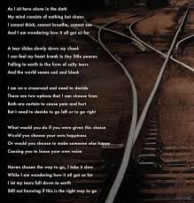 Poem Crying Crossroad About Making Choices My Poetry Poems Alone In The Dark