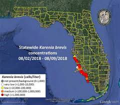 florida red tide 2018 map update when will red tide end