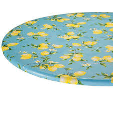 Lemon Tree Elasticized Vinyl Table Cover Walmart Com Vinyl Table Covers Table Covers Fitted Table Cover