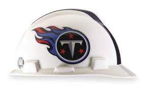 Msa 818413 31 43 Front Brim Nfl Hard Hat Type 1 Class E One Touch 4 Point White In 2021 Hard Hats Tennessee Titans Team Decal