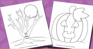 Free coloring sheets to print and download. Free Printable Halloween Tracing Coloring Pages For Kids Toysmatrix