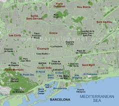 Map of barcelona (spain) made up by tourists for tourists for barcelona online travel guide. Map Of Barcelona By District Neighborhoods Tourist Map