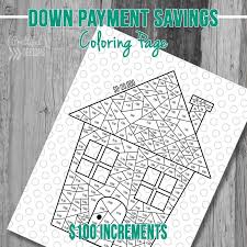 Home Down Payment Savings Tracker Saving Goal Financial Etsy Savings Tracker Money Saving Challenge Down Payment