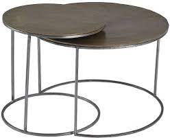 4.0 out of 5 stars. Plano Vintage Brass Top Round Nest Of 2 Coffee Table Cfs Furniture Uk