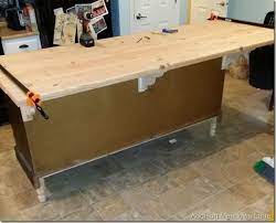 Available to take home today. Diy Wood Countertop Dresser To An Island The Chronicles Part 3 Diy Wood Countertops Dresser Kitchen Island Island Countertops