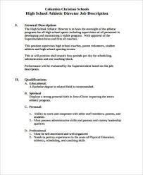 Closely with reporters, photographers, producers, editors and. Free 9 Athletic Director Job Description Samples In Ms Word Pdf