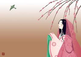 a woman dressed in junihitoe gravuras japonesas desenhos japonesas