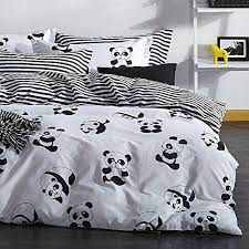 dose of modern panda double quilt cover set eu it 162elr21282 black white white duvet covers bed duvet covers duvet cover sets