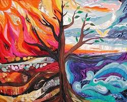 Four Elements Abstract Art Painting Art Elements Of Art