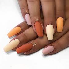 Nail Artist On Instagram Cozy Using Exposed Terracotta Irish Cream Custom Mix U Short Acrylic Nails Designs Colored Acrylic Nails Nails