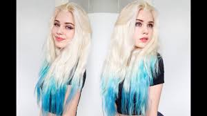 The internet is literally flooded with how to dip dye hair guides. Blue Turquoise Dip Dye Tutorial Ft Vpfashion Extensions Review Youtube