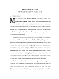 Contoh proposal reuni temu kangen. Proposal Reuni Akbar