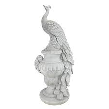 Peacock Statue Antique Stone Garden Statues Design Toscano