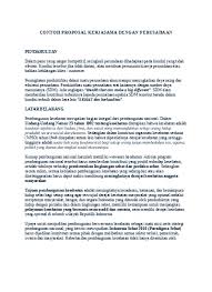 Maybe you would like to learn more about one of these? Top Pdf Contoh Proposal Kerjasama Dengan Perusah 123dok Com