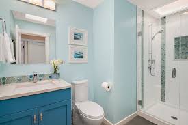 Vanity tops come in all shapes and sizes and you can design your own at solidsurface.com. 75 Beautiful Coastal Bathroom With Recycled Glass Countertops Pictures Ideas June 2021 Houzz