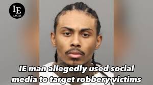 A 20-year-old man is behind bars after reportedly using social media apps  to target victims he later held at gunpoint and robbed, authorities in  Riverside County announced this month. In a news