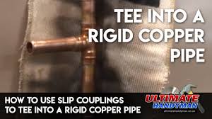 1 5 copper pipe are elongation. How To Use Slip Couplings To Tee Into A Rigid Copper Pipe Youtube