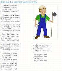 Paroles Le Fermier Dans Son Pre Parole Regle De Jeu Comptines