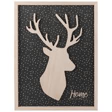 Cuadro De Ciervo De Paulonia 42x55 Maisons Du Monde Maison Du Monde Luminaire Maison Du Monde Deco