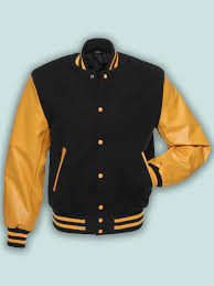 Black And Gold Jacket Mens Black Gold Varsity Jacket Men Jacket Mauvetree In 2020 Varsity Jacket Men Varsity Jacket Jackets