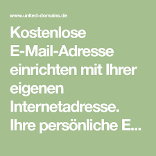 Kostenlose E Mail Adresse Einrichten Mit Ihrer Eigenen Internetadresse Ihre Personliche E Mail Domain Beim Domain Spezialisten Mail Adresse Internet Adressen