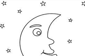 Gambar mewarnai matahari bulan dan bintang herymulya art. Berlatih Mewarnai Gambar Mewarnai Gambar Bulan Sabit
