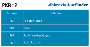 O serviço gratuito do google traduz instantaneamente palavras, frases e páginas da web entre o inglês e mais de 100 outros idiomas. What Does Pkr Mean Pkr Definitions Abbreviation Finder