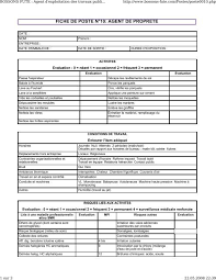 • agent d'enregistrement, • agent de passage, • agent d'escale commercial. Fiche De Poste N 10 Agent De Proprete Bossons Fute