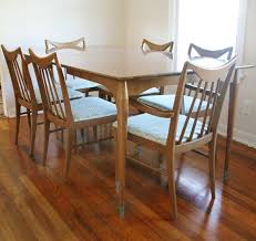 Mid Century Keller Dining Set Wood And Formica Etsy Mid Century Dining Set Large Furniture Mid Century Dining Table