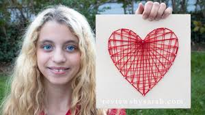 String art rhythm heart beat sign wall art the size: How To Make A Heart Out Of String Art Diy Tutorial Youtube