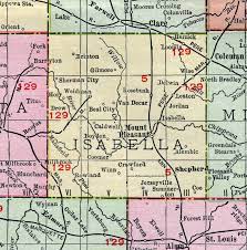 Isabella County Michigan 1911 Map Rand Mcnally Mount Pleasant Shepherd Weidman Winn Rosebush Van Decar Coomer Boyden Rowla County Map Michigan Map