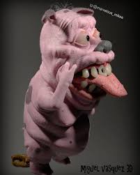 Courage The Cowardly Dog Realistic Cartoons Cartoon Dog Print Art