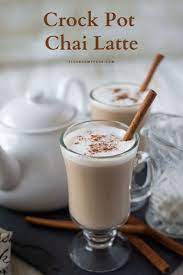 Homemade Crock Pot Chai Latte Made With Black Tea Cinnamon Sticks Whole Cloves Cardamon Pods Fresh Chai Tea Latte Chai Tea Latte Recipe Hot Drinks Recipes