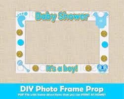 Baby Shower Photo Frame Prop Boy Printable Diy Picture Frame Etsy Baby Shower Photo Frame Baby Shower Photo Booth Frame Baby Shower Photo Booth Props