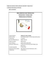 Rajah 2 2 menunjukkan contoh borang kajian keperluan pelanggan yang telah dilengkapkan sebelum menghasilkan produk yang dinamakan sebagai penggilap kasut magik. Contoh Lengkap Kerja Kursus Rbt1 Docx Panduan Lengkap Kerja Projek Kssm Rbt Tingkatan 3 Laporan Penghasilan Produk Muka Hadapan Reka Bentuk Dan Course Hero