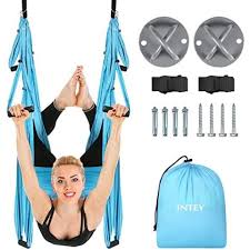 Yoga inversion exercises are done knowing no boundaries. Amazon Intey Aerial Yoga Flying Yoga Swing Yoga Hammock Trapeze Sling Inversion Tool For Gym Home Fitness With Ceiling Anchors Dealmoon