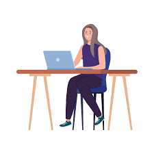 9,000+ vectors, stock photos & psd files. Woman Cartoon With Laptop At Desk Working Vector Design 1904842 Vector Art At Vecteezy