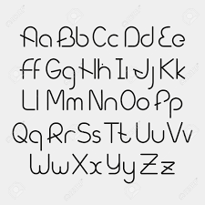 A font is a design for a set of characters. Vector Linear Font Simple And Minimalistic Alphabet In Line Style Royalty Free Cliparts Vectors And Stock Illustration Image 67294022