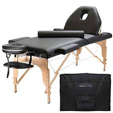 Saloniture Professional Portable Massage Table With Backrest Black For Product Price Info Go To Https Beautyworld Massage Tables Massage Table Massage