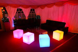 Led Glow Furniture Cube Table Chair Illuminated Glow Accents With Images Cube Table Decor Led Furniture