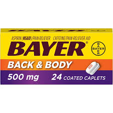 These medications are not usually taken together. Bayer Back Amp Body Extra Strength Pain Reliever Aspirin W Caffeine 500mg Coated Tablets 24 Ct Walmart Com Walmart Com
