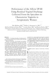 PDF) Performance of the Affirm VP-III Using Residual Vaginal Discharge  Collected From the Speculum to Characterize Vaginitis in Symptomatic Women