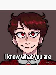 i know what you are." Sticker for Sale by nozomeme