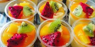 2 cara membuat puding pepaya yang unik dan kekinian. Resep Puding Sutra Buah Sirup Jeruk Lembut Lumer Di Mulut