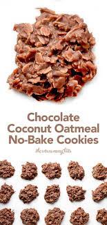 These Easy Chocolate Coconut Oatmeal No Bake Cookies Remind Me Of A Mounds Bar In Cookies Form W Oatmeal No Bake Cookies Baking Recipes Cookies Coconut Oatmeal