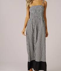 Black And White Gingham Maxi Dress Preorder Gingham Maxi Dress Arrives Mid February Maxi Dress Dresses Maxi