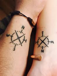 Always Find Your Way Back To Each Other Couple Compass Tattoo Couple Tattoo Copper Bracelet Domo Bracelet Co Couple Tattoos Compass Tattoo Partner Tattoos