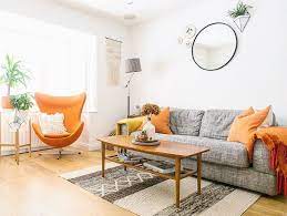 Diseno En Estado Puro Salon Naranja Sala De Estar Boho Sala De Estar Marron