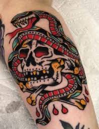 See more ideas about tattoos, skeleton tattoos, tattoos and piercings. American Traditional Skull Tattoos Explained